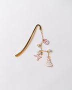 Pink Holiday Charm Bookmark