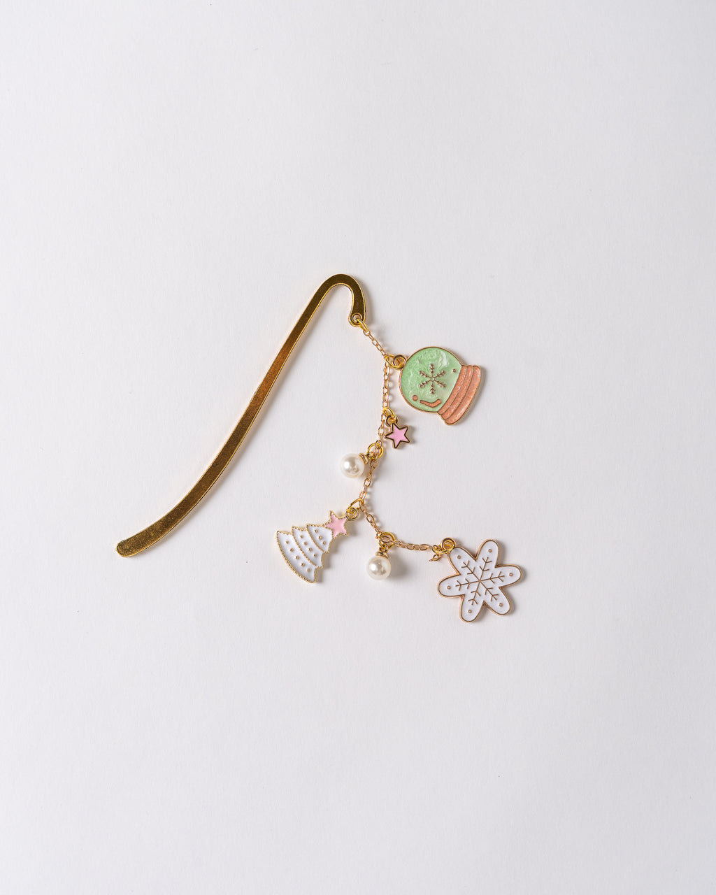 Pink Holiday Charm Bookmark