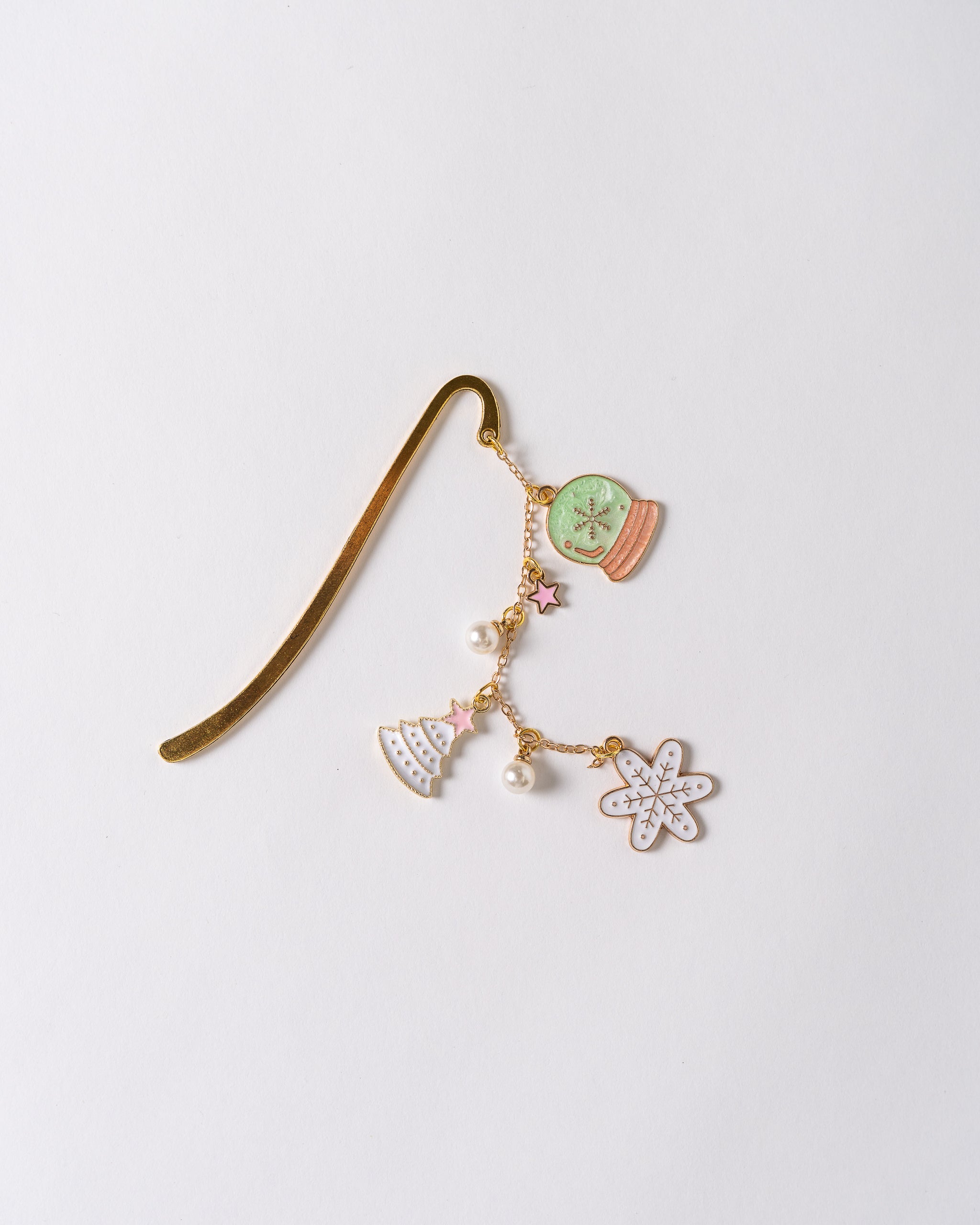 Pink Holiday Charm Bookmark