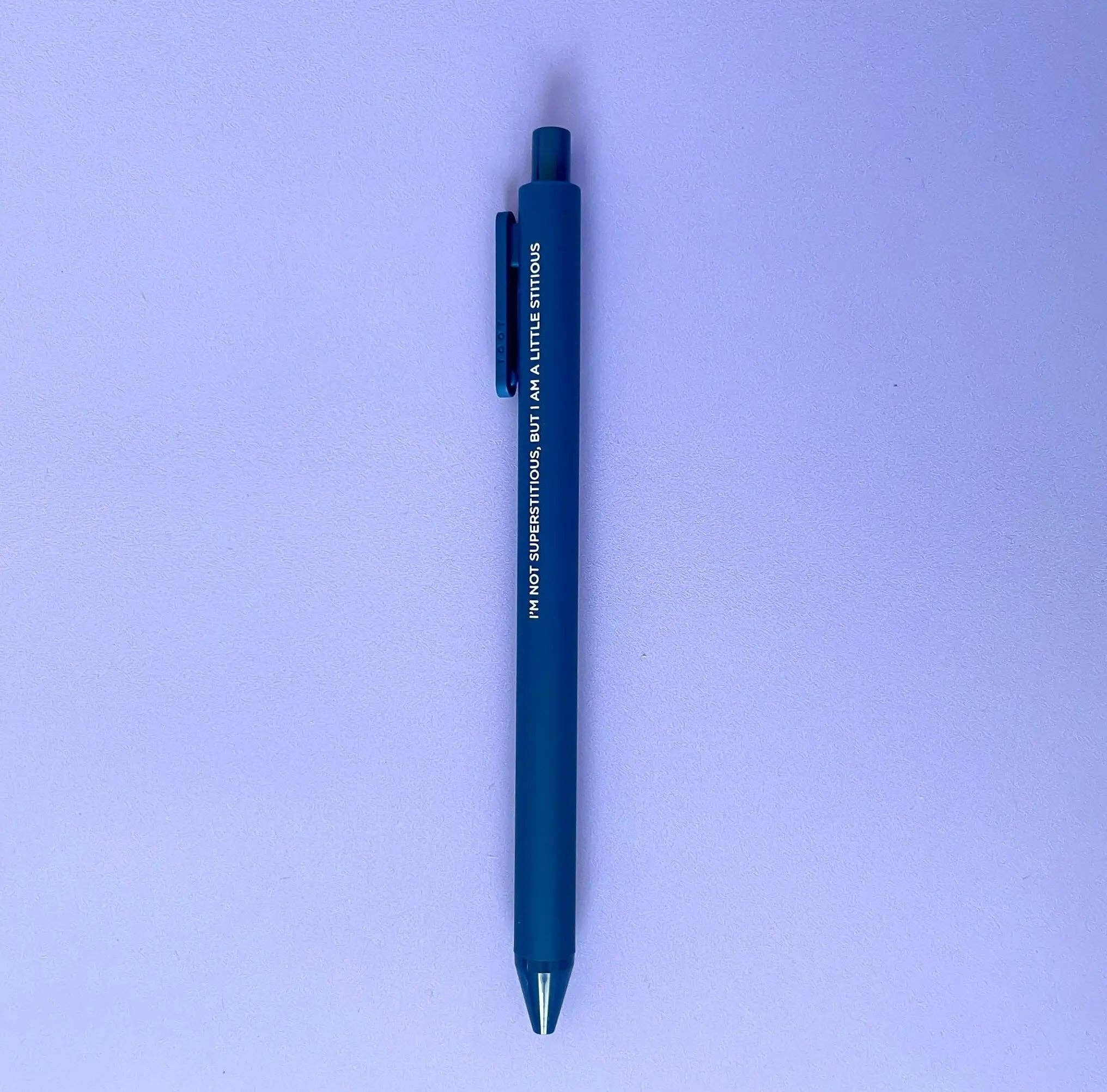 Little Stitious jotter gel pen